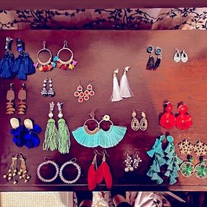 Earrings. Only worn once or twice each.